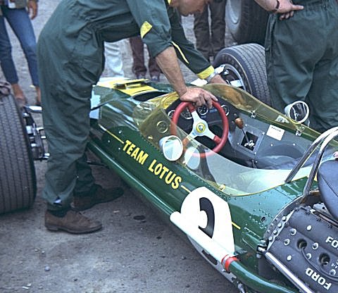 Cockpit of Jim Clark's Lotus