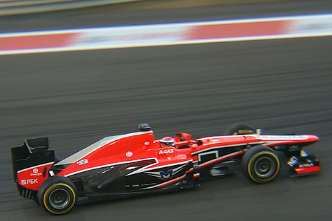 Marussia MR02 Cosworth Driven by Jules Bianchi in Action