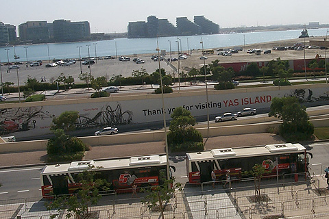 Thanks for Visiting Sign at Exit of Yas Island