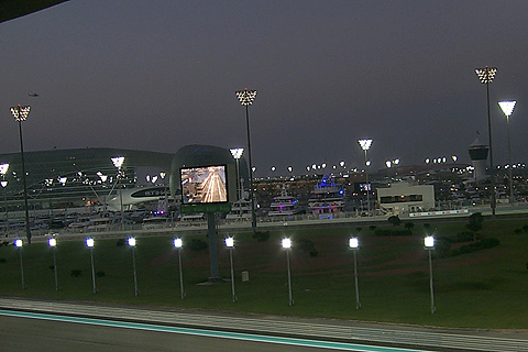 Yas Marina Circuit at Nighttime