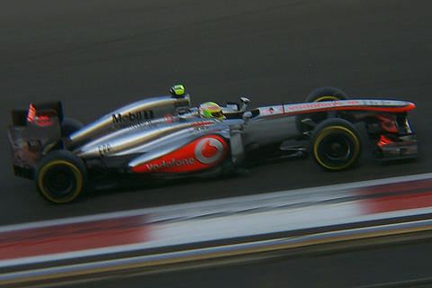 McLaren MP4-28 Mercedes Driven by Sergio Perez in Action