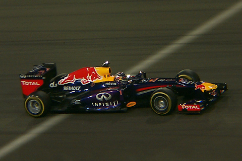 Red Bull RB9 Renault Driven by Sebastian Vettel in Action