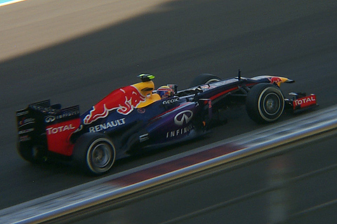Red Bull RB9 Renault Driven by Mark Webber in Action