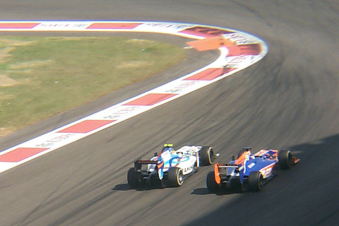 Two GP2 Battle Going Into Turn 11