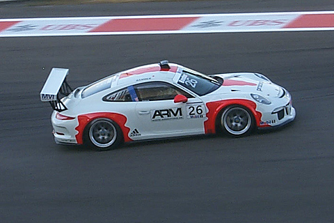 Porsche 911 GT3 Cup driven by Earl Bamber in Action