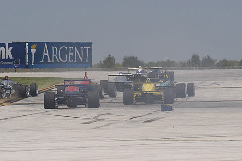 Rear View of First Turn Start