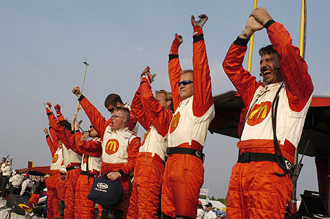 McDonald's Crew Celebrates After Winning Race