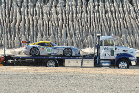 GT SRT Viper GTS-R Driven by Jonathan Bomarito and Kuno Wittmer on Flatbed