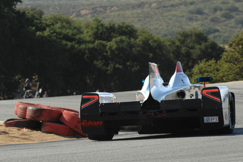 Rear View of the LMP1 DeltaWing LM12 Driven by Andy Meyrick and Kathering Legge