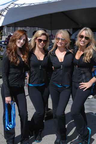 Four Mazda Girls in Black Outfits