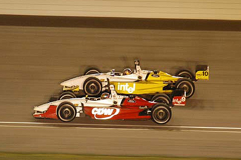 Justin Wilson And A.J. Allmendinger Fight It Out