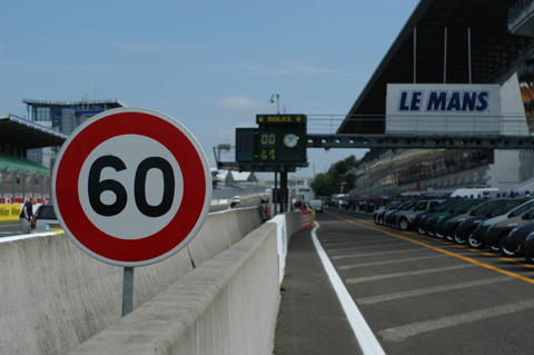 Pit Speed Limit Sign