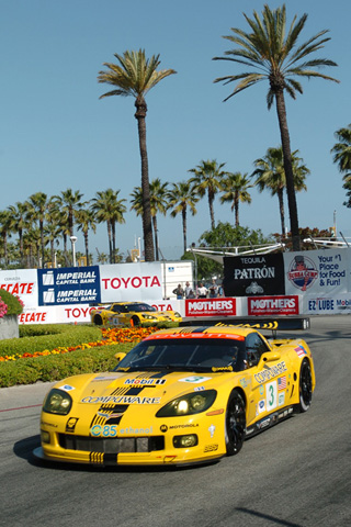 Corvette C6-R GT1 Driven by Johnny O'Connell and Jan Magnussen in Action