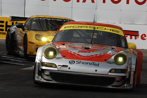 Porsche 911 RSR GT Driven by Joerg Bergmeister and Patrick Long in Action