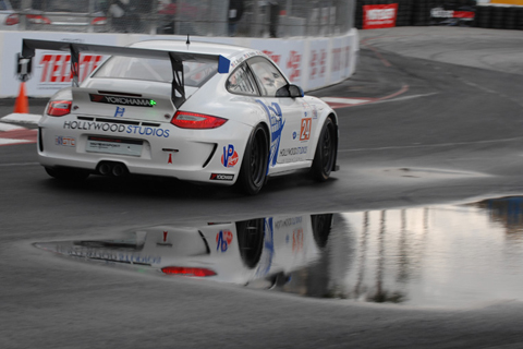 Porsche 911 GT3 Cup GTC Driven by Bob Faieta and Michael Avenatti on Wet Track