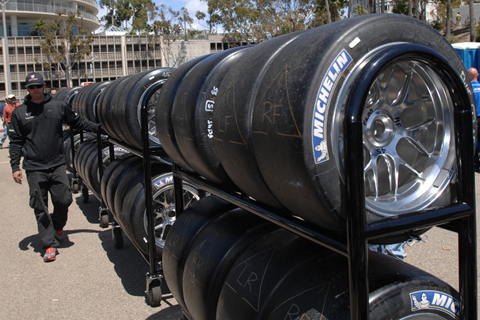 Full Racks of Michelin Tires