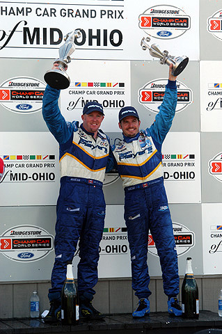Paul Tracy and Patrick Carpentier on Podium