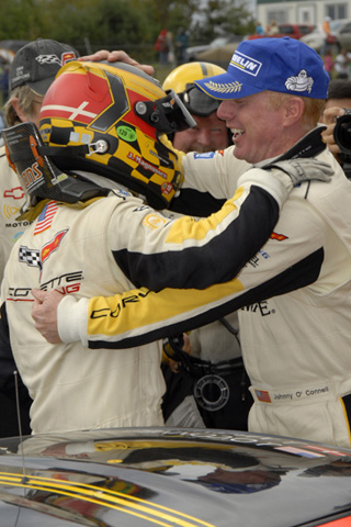 Johnny O'Connell Hugging Jan Magnussen After Win