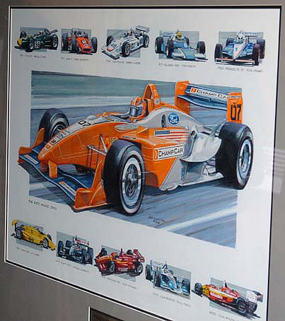 Jim Swintel Painting of Champ Car Chassis