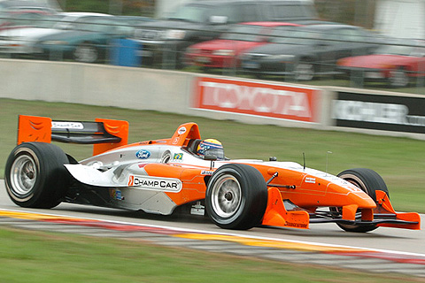 Right Front View of Panoz DP01 in Action