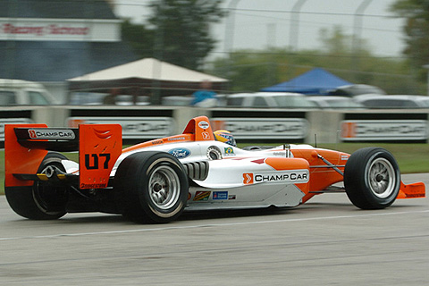Right Rear View of Panoz DP01 in Action