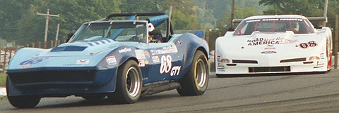 68 Corvette and 00 Corvette in GT1