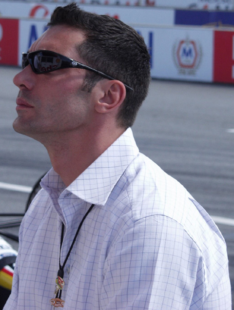 Max Papis Sitting In Pits