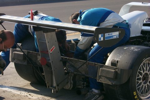 Work on Back of Prototype in Pits