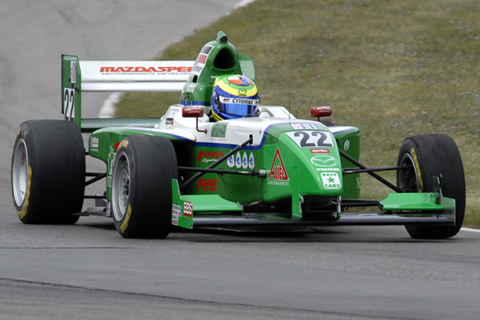 Front View of Conor Daly in Action