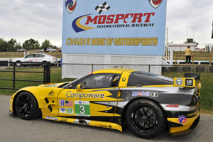 GT Corvette In Front Of Mosport Sign Image