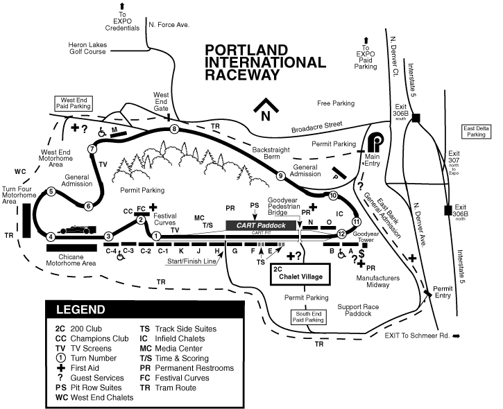 Portland Track Map Image